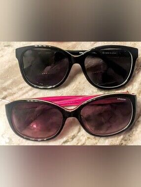 Black Kirkland Signature Polarized & Pink Polaroid Sunglasses 2-Pack Set 🕶️